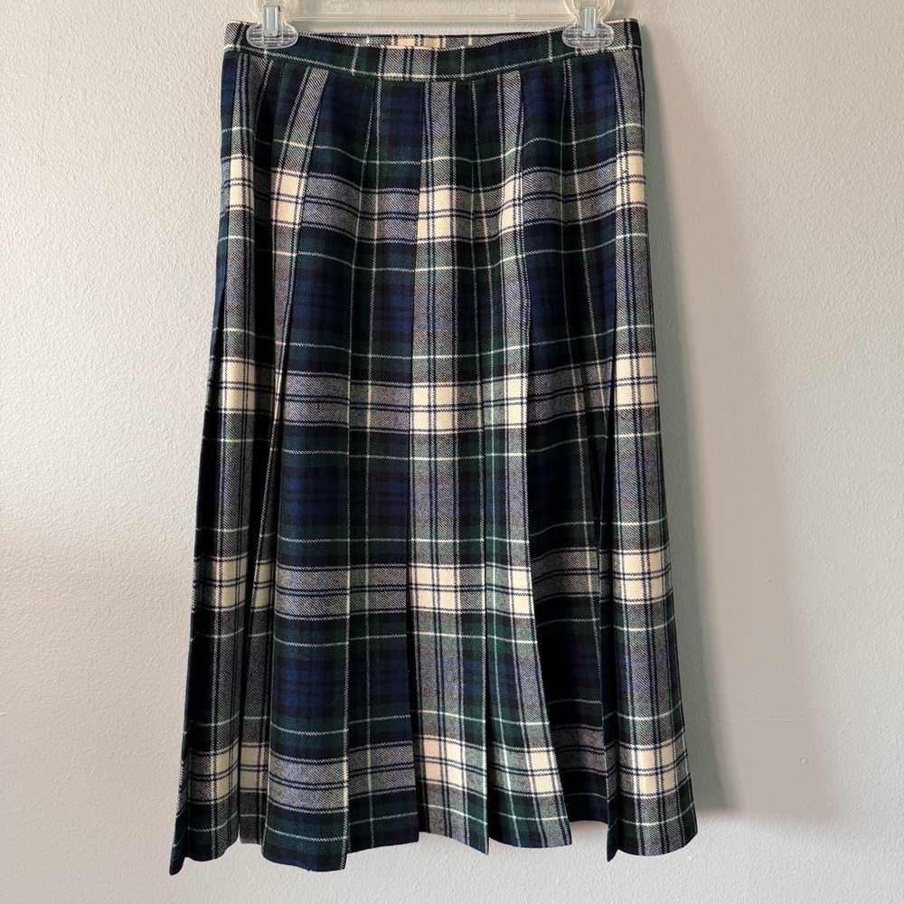 70’s Vintage Pendleton Wool Plaid Fringe Wrap Tartan Skirt Size XS/S - Picture 4 of 8